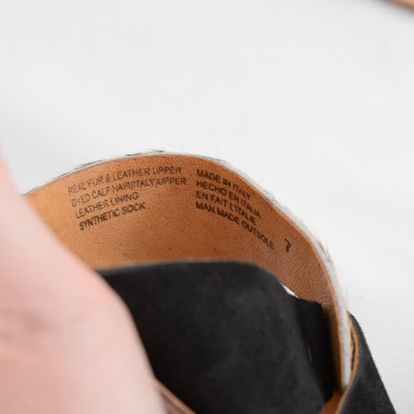 Seychelles Ray of Sunshine Sandals Slides Calf Hair Sz 7 - Picture 8 of 9